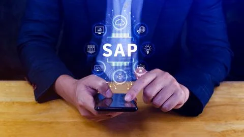 SAP system concept, SAP System Application Products, Business process autom.. Stock Photos