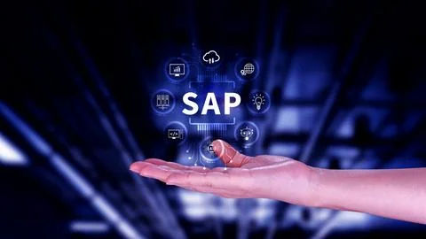 SAP system concept, SAP System Application Products, Business process autom.. Foto stock