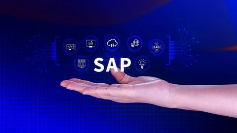 SAP system concept, SAP System Application Products, Business process autom.. Stock Photos