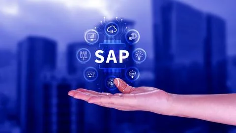 SAP system concept, SAP System Application Products, Business process autom.. Stock Photos