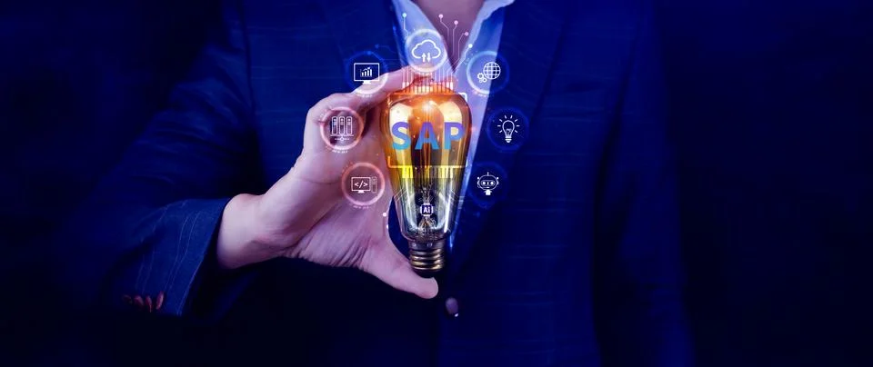 SAP system concept, SAP System Application Products, Business process autom.. Foto stock