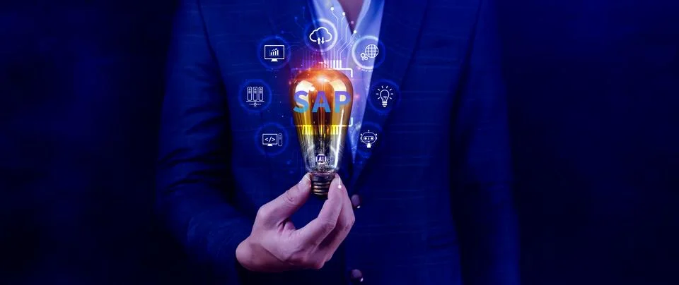 SAP system concept, SAP System Application Products, Business process autom.. Foto stock