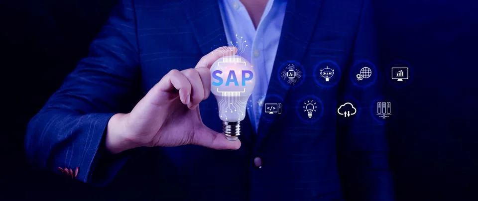 SAP system concept, SAP System Application Products, Business process autom.. Stock Photos