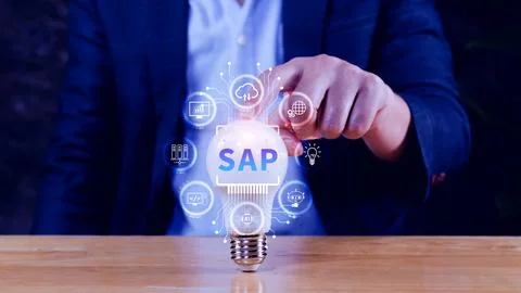 SAP system concept, SAP System Application Products, Business process autom.. Stock Photos