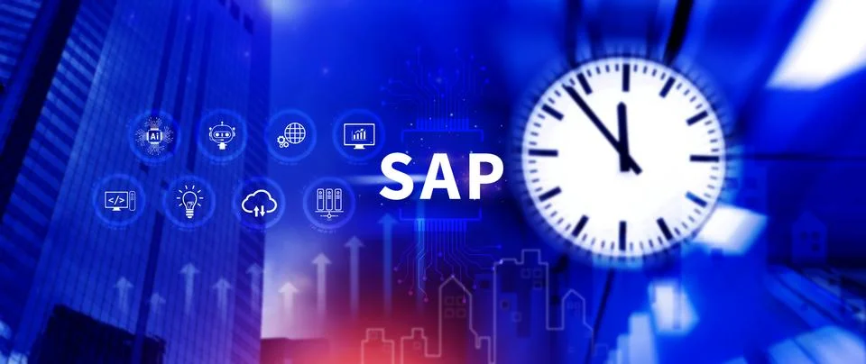 SAP system concept, SAP System Application Products, Business process autom.. Stock Photos