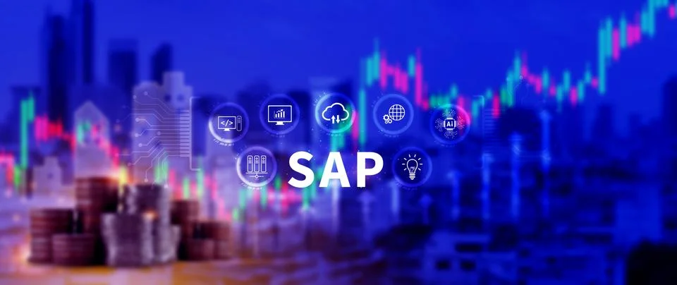 SAP system concept, SAP System Application Products, Business process autom.. Foto stock