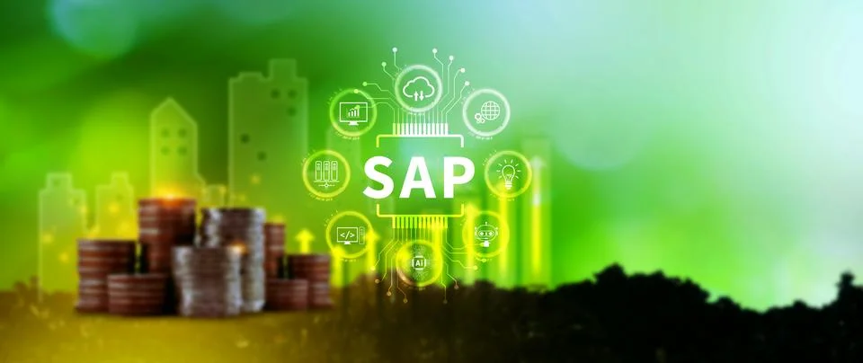 SAP system concept, SAP System Application Products, Business process autom.. Stock Photos