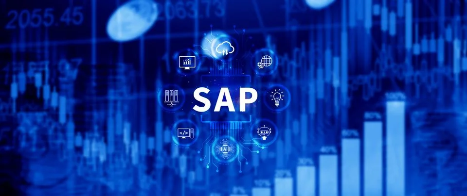 SAP system concept, SAP System Application Products, Business process autom.. Stock Photos