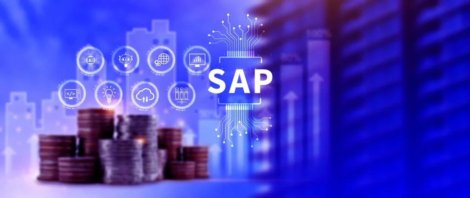 SAP system concept, SAP System Application Products, Business process autom.. Stock Photos