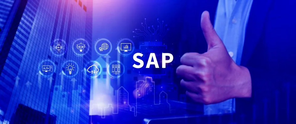 SAP system concept, SAP System Application Products, Business process autom.. Stock Photos