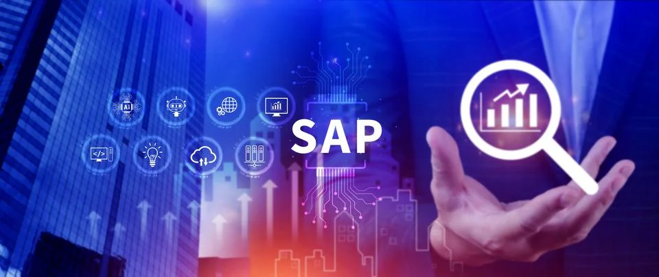 SAP system concept, SAP System Application Products, Business process autom.. Stock Photos