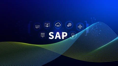 SAP system concept, SAP System Application Products, Business process autom.. Foto stock