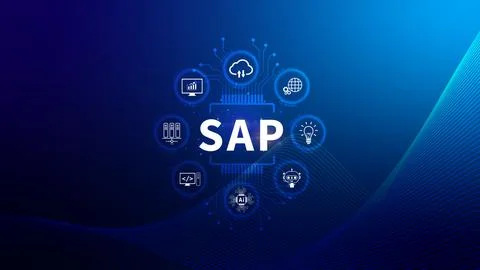 SAP system concept, SAP System Application Products, Business process autom.. Stock Photos