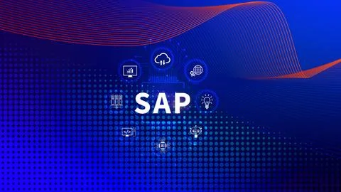 SAP system concept, SAP System Application Products, Business process autom.. Foto stock