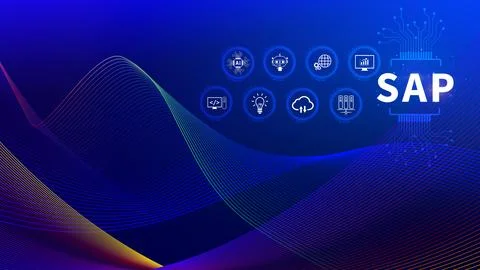 SAP system concept, SAP System Application Products, Business process autom.. Stock Photos