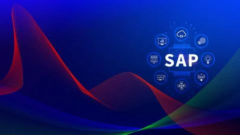 SAP system concept, SAP System Application Products, Business process autom.. Foto stock