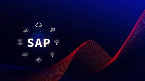 SAP system concept, SAP System Application Products, Business process autom.. Stock Photos