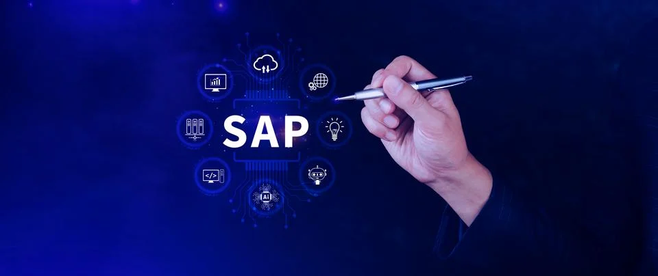 SAP system concept, SAP System Application Products, Business process autom.. Stock Photos