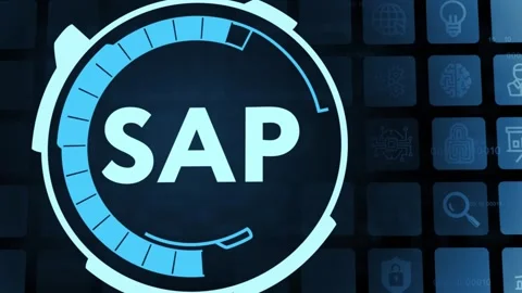 SAP System Software Automation concept on virtual screen data center. 動画素材 149414093
