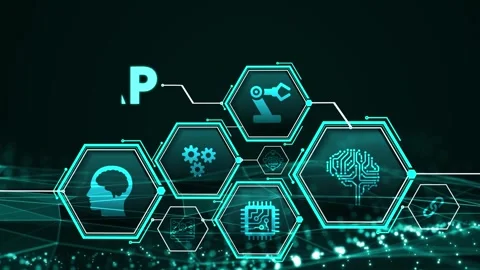 SAP System Software Automation concept on virtual screen data center. Busin.. Видео 280965307