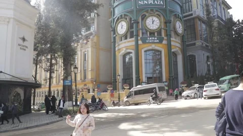 Sapa station view 스톡 동영상 154231341