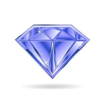 Saphire Gem on White background. Vector graphic illustration Illustrazione stock