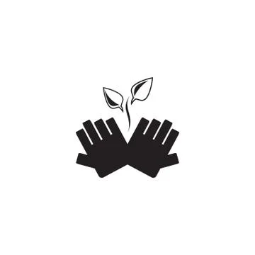 Sapling on hands 库存插图