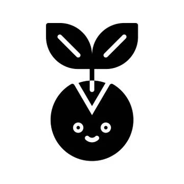 Sapling vector, Isolated Spring season solid icon 库存插图