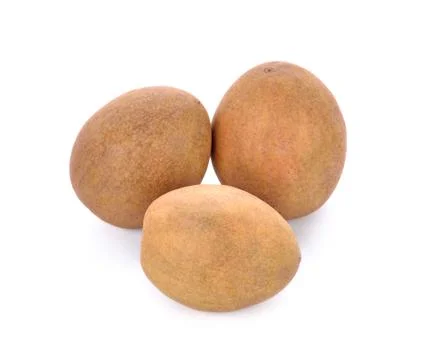 Sapodilla fruit on white background. Foto stock