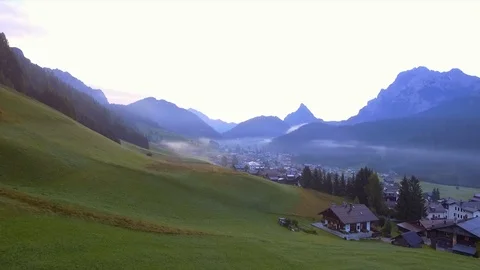 Sappada from above Stock Footage 113847878