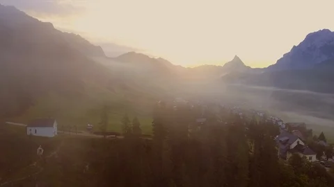 Sappada from above Stock Footage 113853463