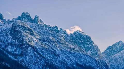 Sappada sun setting Stock Photos