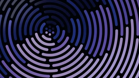 Sapphire concentric circle maze spinning abstract animation Stock Footage 345376886