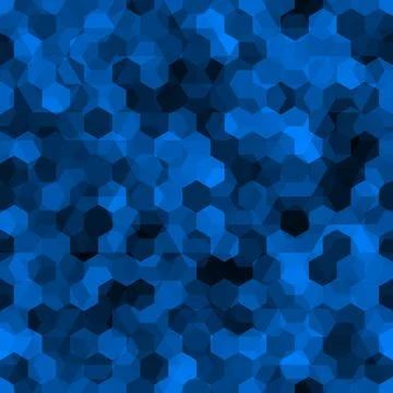 Sapphire Gem Hexagonal Crystal Texture. Seamless Pattern Abstract Background Stock Illustration