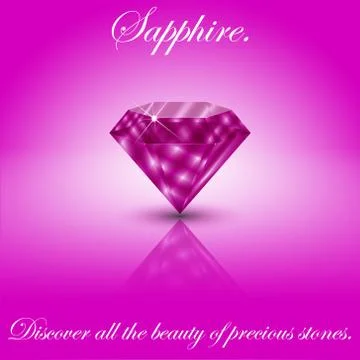 Sapphire gem  Stock Illustration