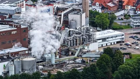Sappi Paper Mill Processing Plant in Alfeld, Germany Stock Photos