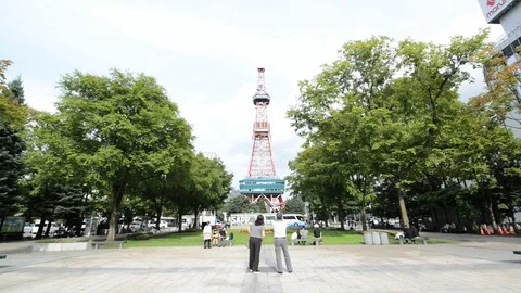Sapporo TV Tower Vídeo Stock 94739573