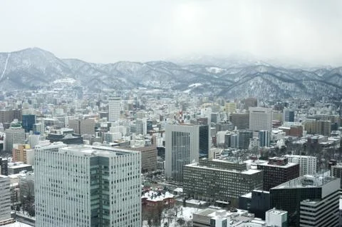 Sapporo in Winter Stock Photos