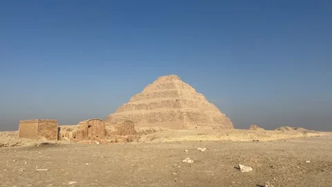 Saqqara - The first pyramid in the world Stock Footage 300134412
