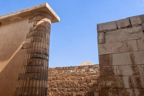 Saqqara Pyramids Complex Elegance Egypt Summer Travel Stock-Fotos