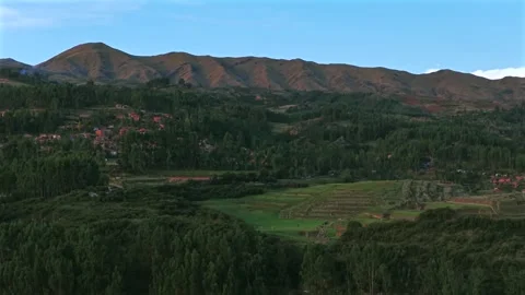 Saqsaywaman temple Cusco Peru Perú aerial drone Peruvian Andes Cuzco citadel Stock Footage 325502993