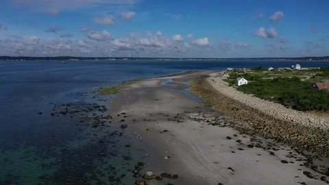 Saquish head beach flyover Video stock 112083857