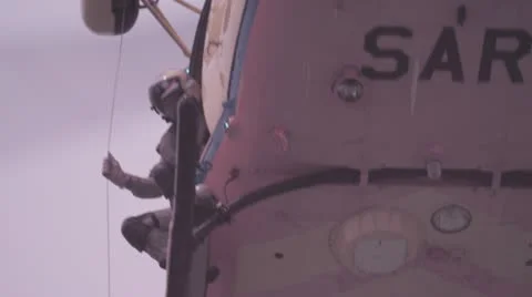 SAR rescue helicopter close 库存影片 21892834