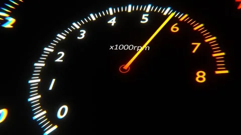 Сar speedometer and tachometer. Fast ac... | Stock Video | Pond5