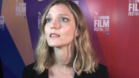Sara Colangelo at 62nd BFI LFF - The Kindergarten Teacher - Premiere Stock Footage 101184041