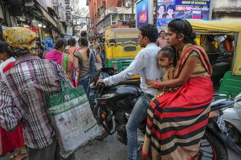 Sarafa Bazaar in Indore, India Stock Photos