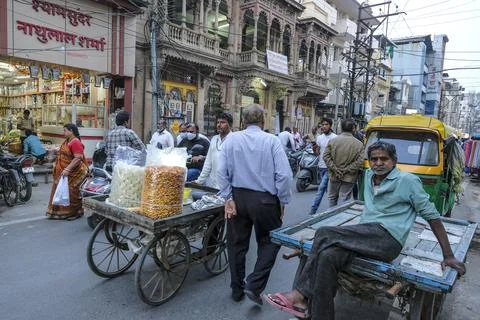 Sarafa Bazaar in Indore, India Stock Photos