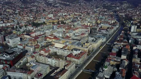 Sarajevo Aerial Stock Footage 84633399