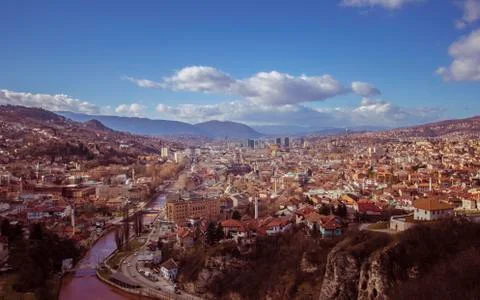 Sarajevo cityscape Stock Photos