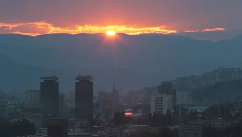 Sarajevo at dusk 2 Видео 8656918